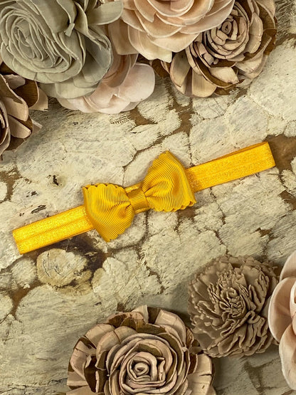 2.5 inch bitty scalloped bow headband