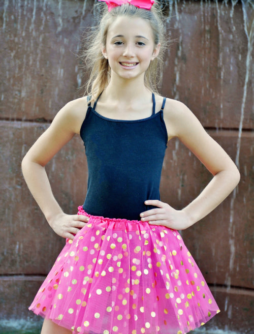 Gold Polka Dot Teen Tutu