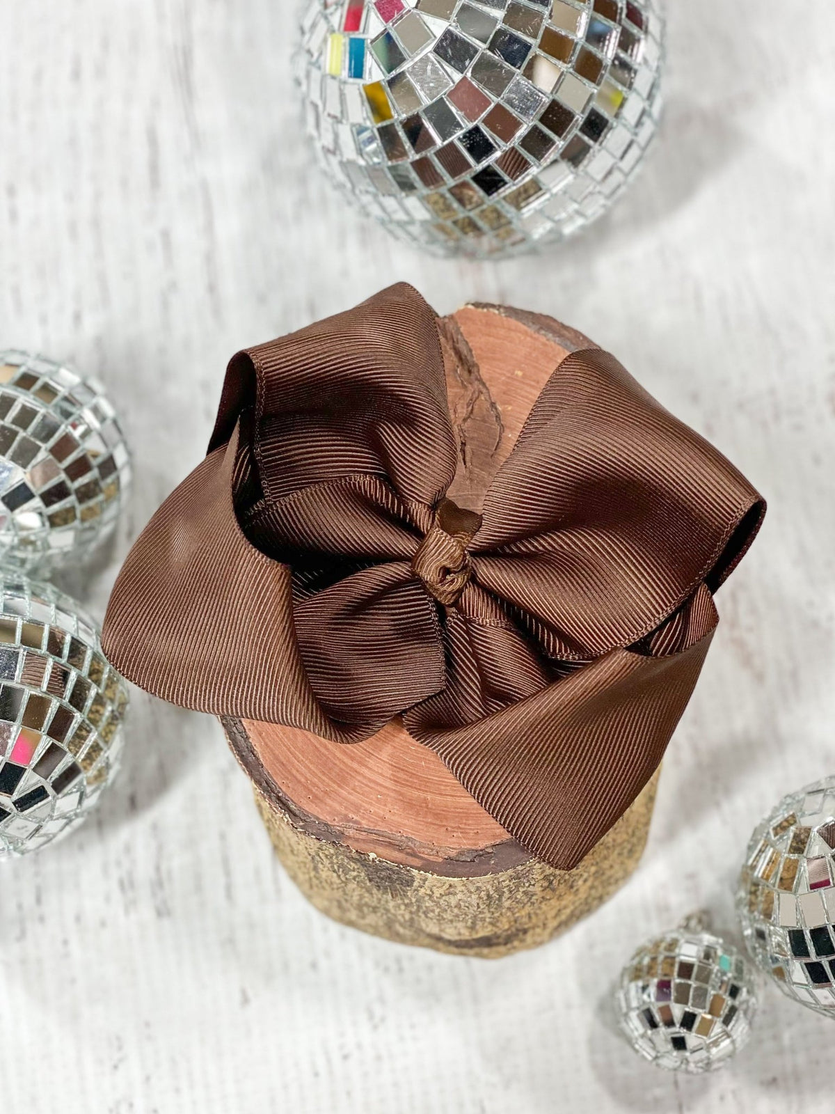 4.5 inch chocolate classic grosgrain hair bow