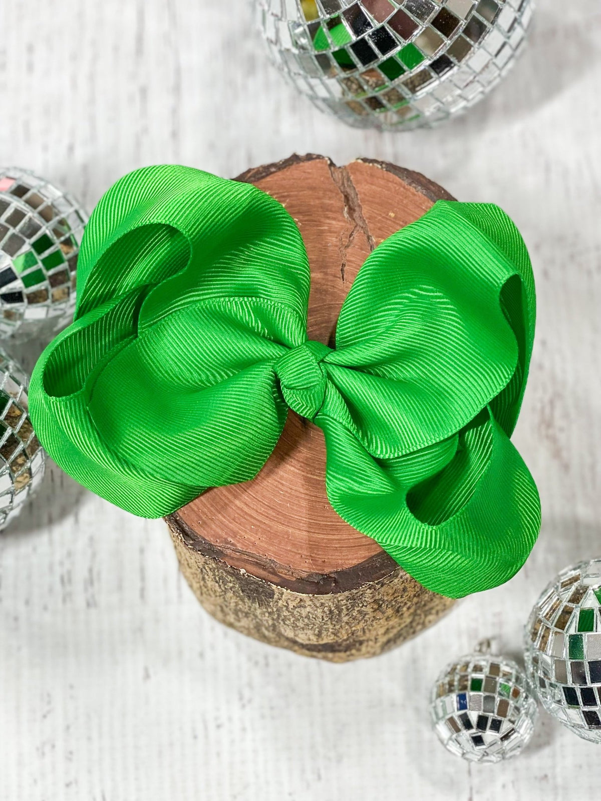 4.5 inch emerald classic grosgrain hair bow