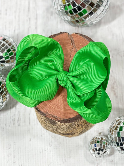 4.5 inch emerald classic grosgrain hair bow