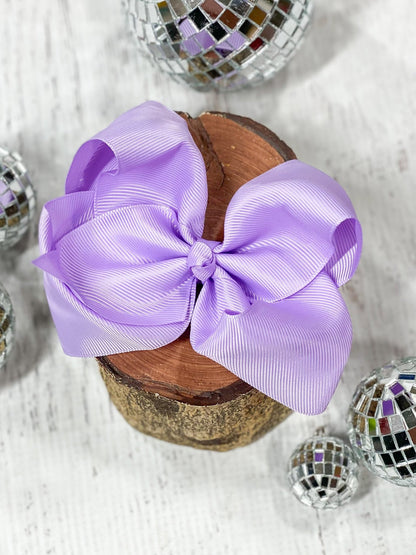 4.5 inch lavender classic grosgrain hair bow