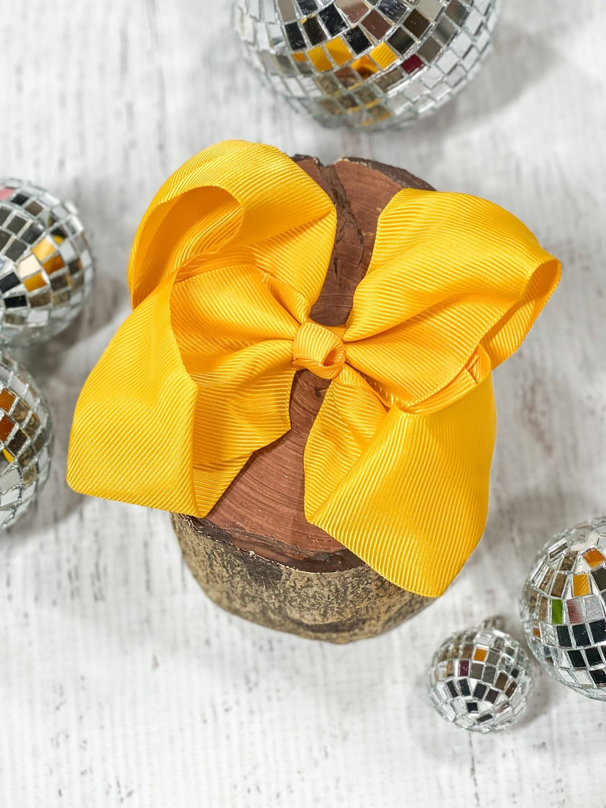 4.5 inch mustard classic grosgrain hair bow