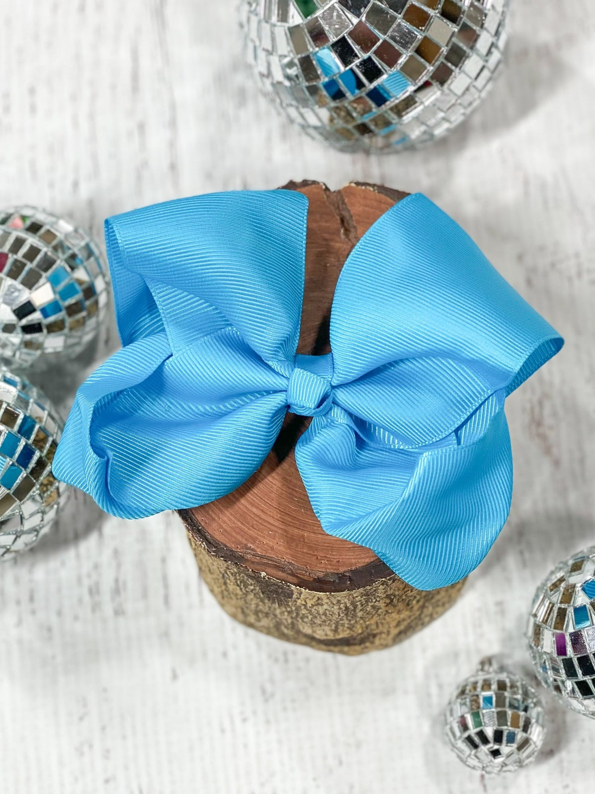 4.5 inch turquoise classic grosgrain hair bow