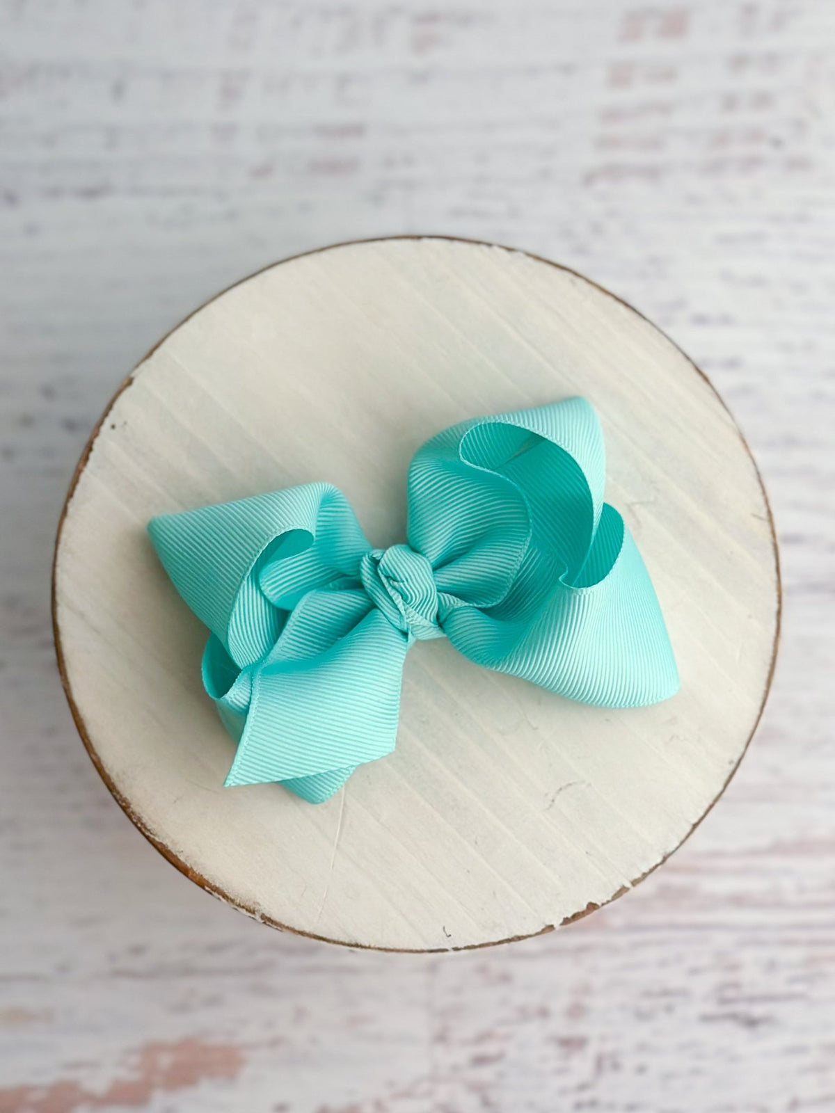 4 inch aqua essential grosgrain hair bow