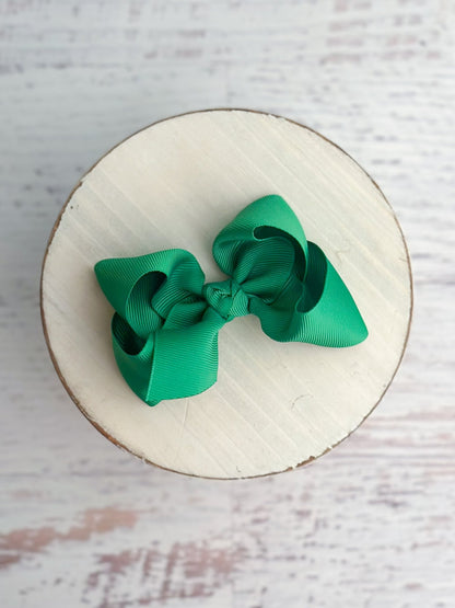 4 inch emerald essential grosgrain hair bow