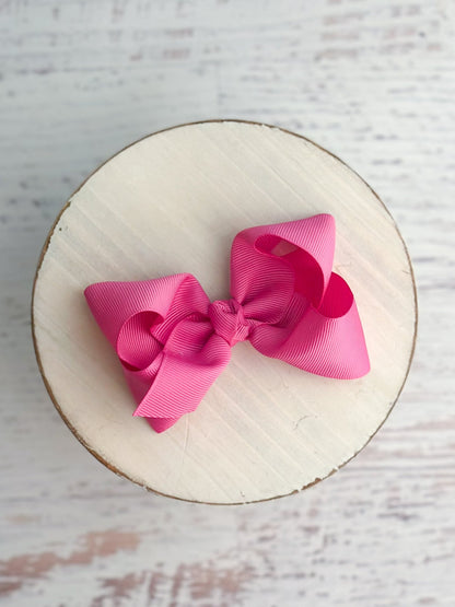 4 inch fuchsia essential grosgrain hair bow
