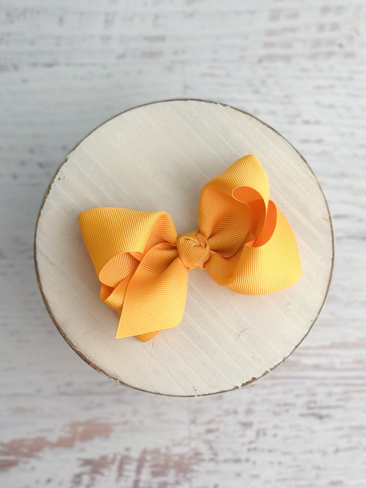 4 inch mustard essential grosgrain hair bow