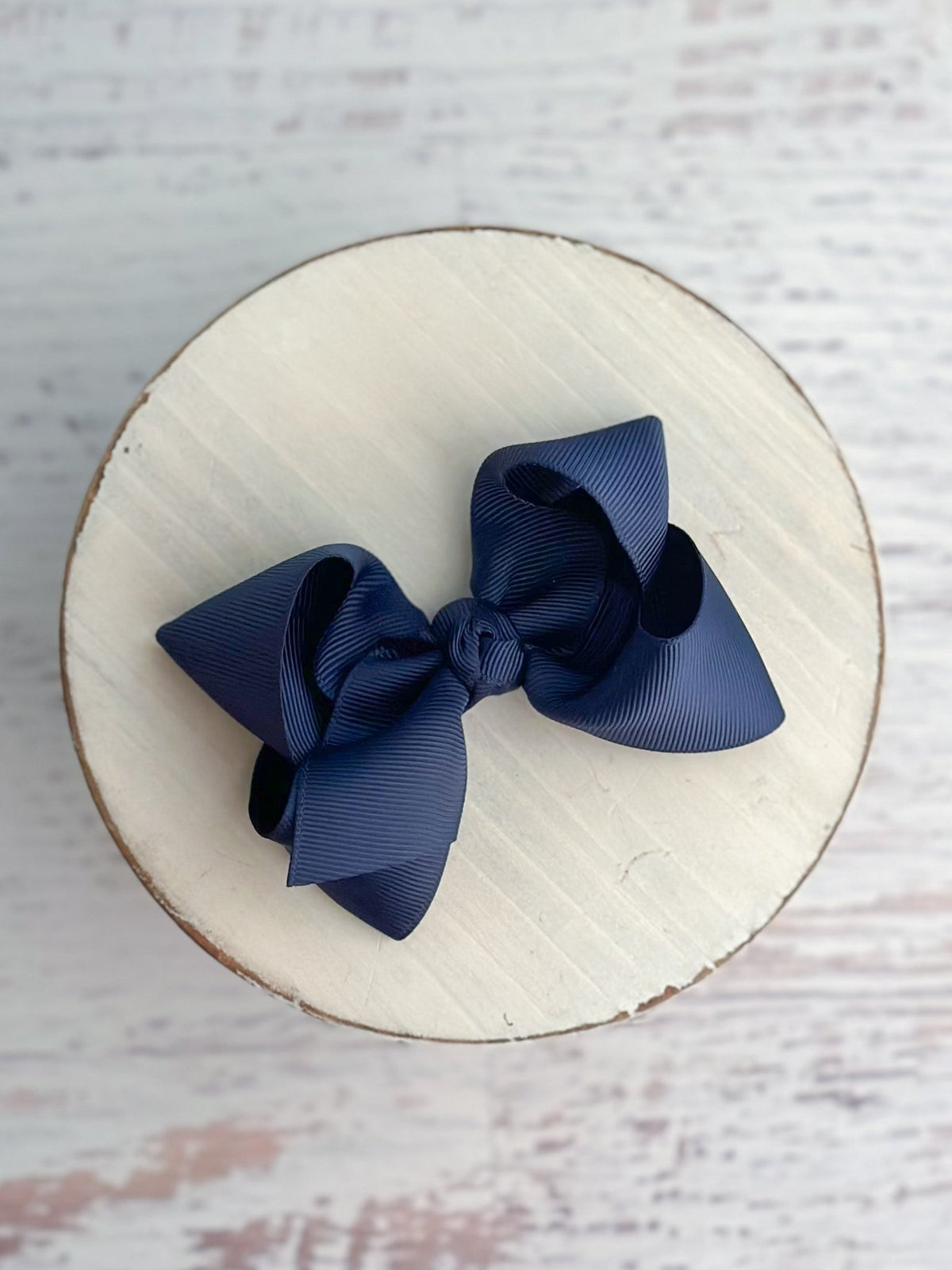 4 inch navy essential grosgrain hair bow