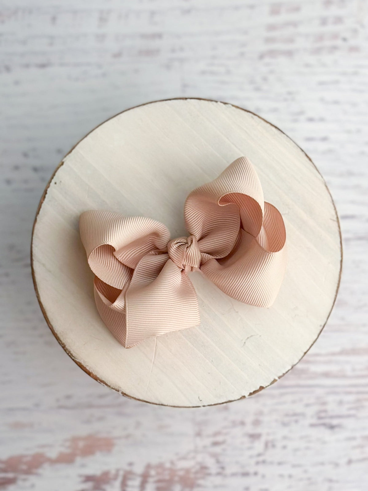 4 inch oatmeal essential grosgrain hair bow