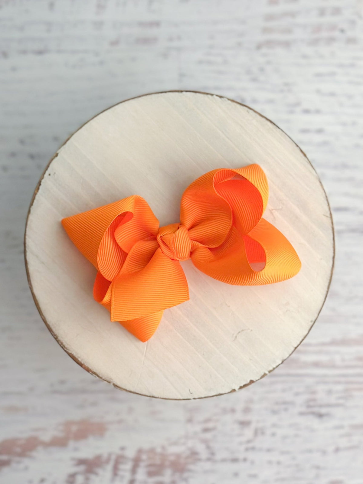4 inch orange essential grosgrain hair bow