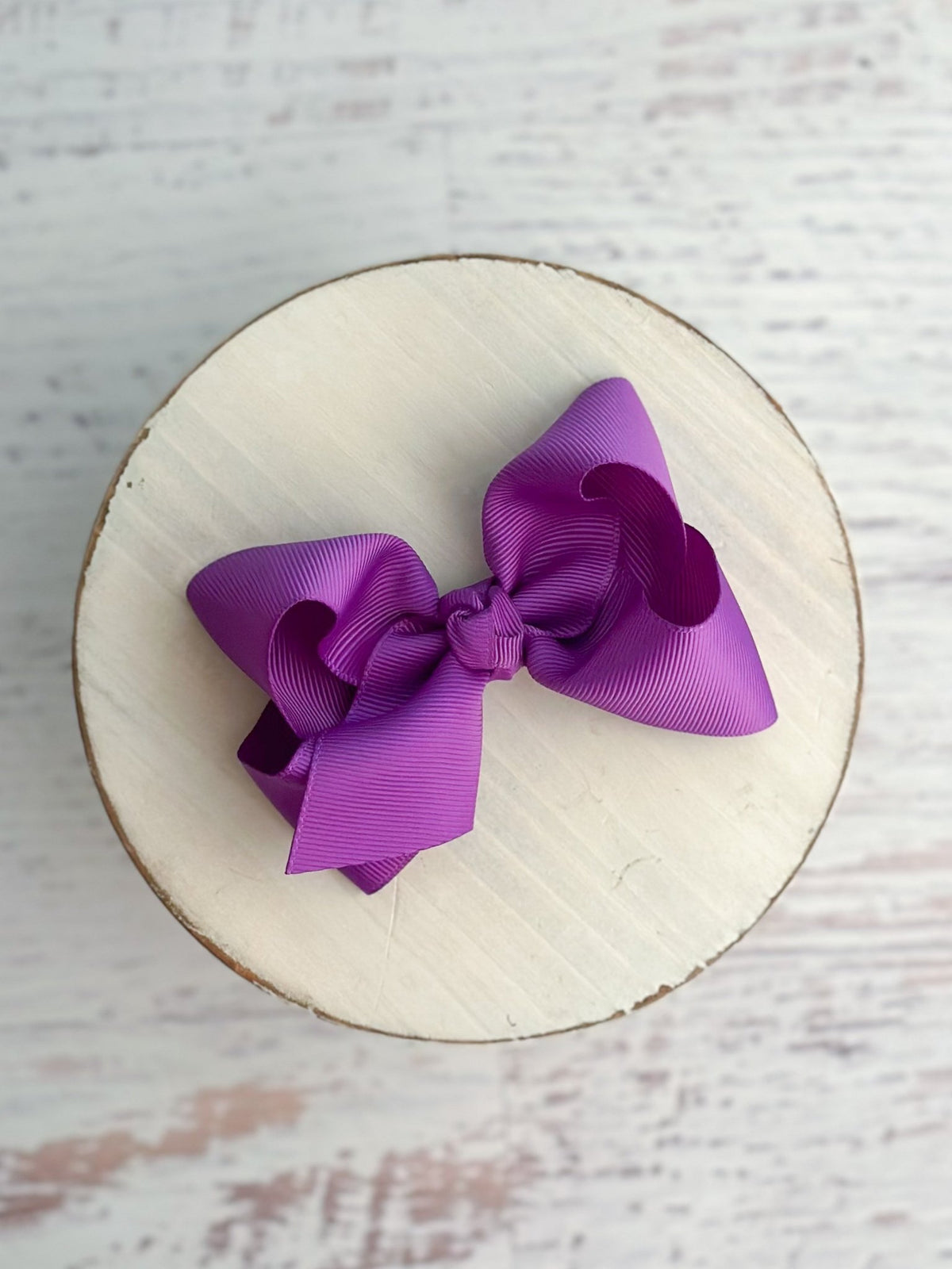 4 inch purple essential grosgrain hair bow