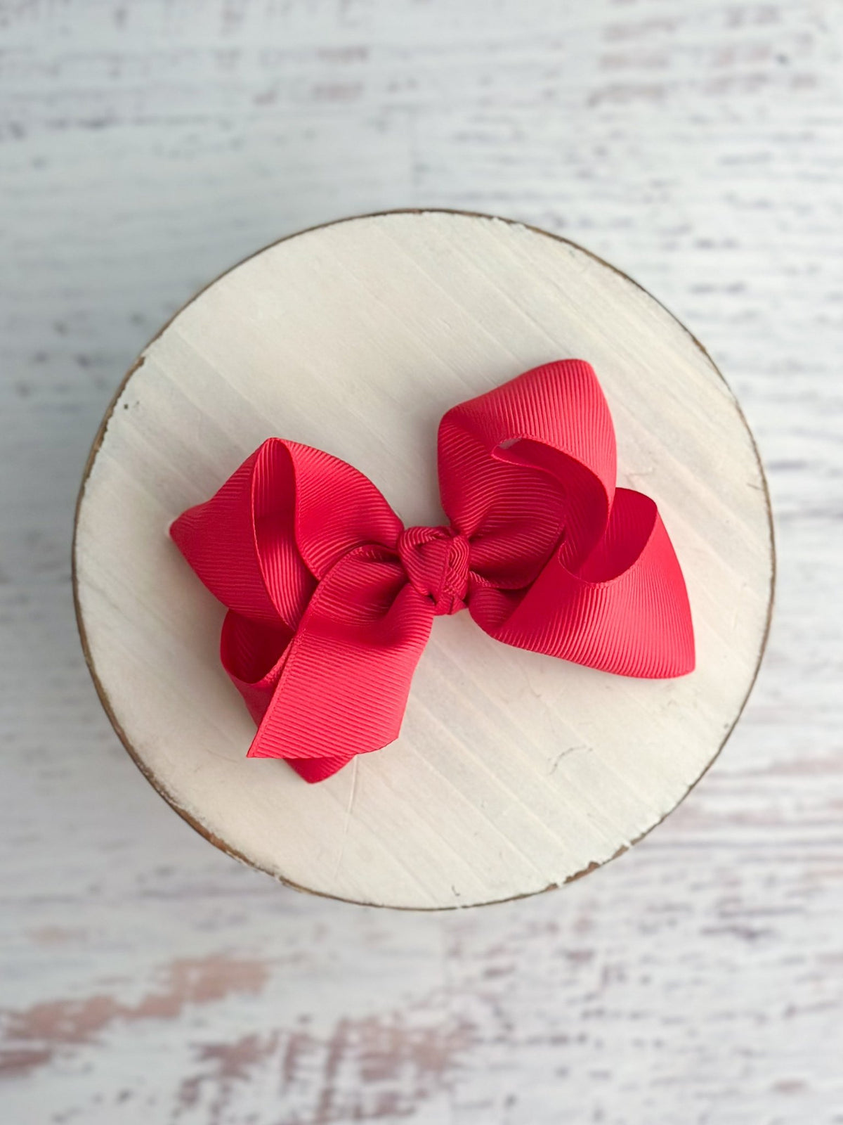 4 inch red essential grosgrain hair bow