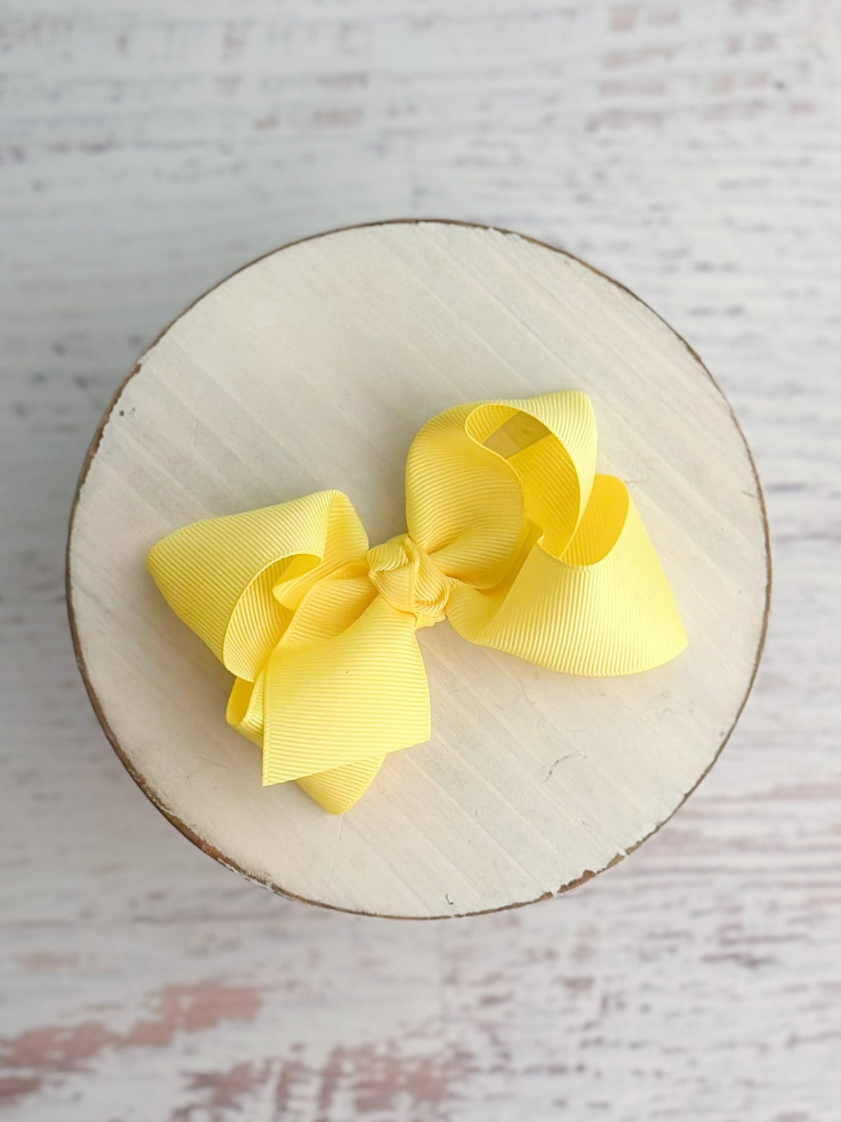 4 inch yellow essential grosgrain hair bow