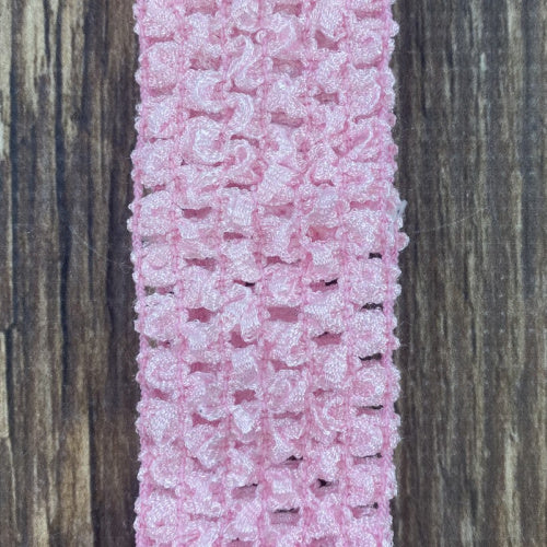 Light Pink Individual Crochet 1.5" Headband
