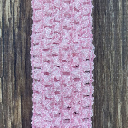 Light Pink Individual Crochet 1.5" Headband