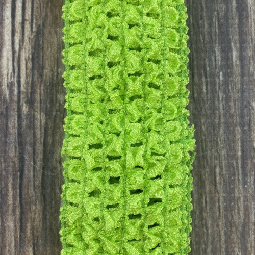 Lime Green Individual Crochet 1.5" Headband