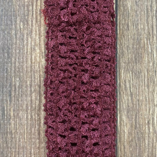Maroon Individual Crochet 1.5" Headband