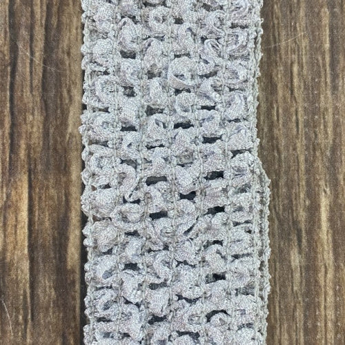Silver Individual Crochet 1.5" Headband