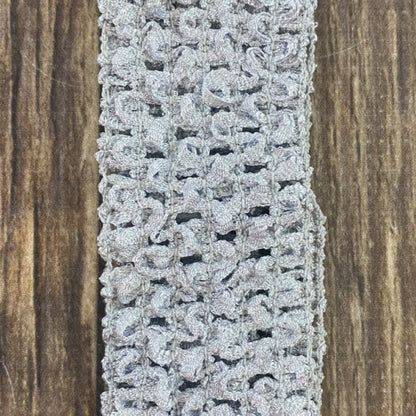 Silver Individual Crochet 1.5" Headband