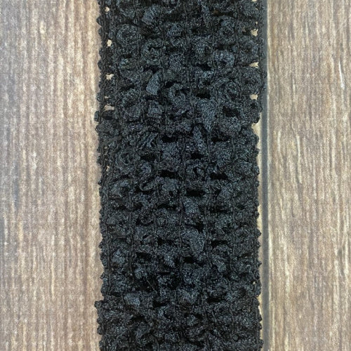 Black Individual Crochet 1.5" Headband