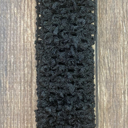 Black Individual Crochet 1.5" Headband