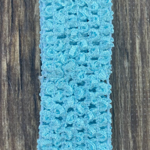 Blue Aqua Individual Crochet 1.5" Headband