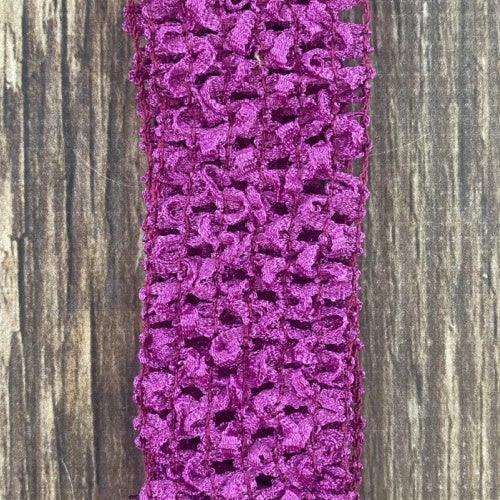 Fuchsia Individual Crochet 1.5" Headband