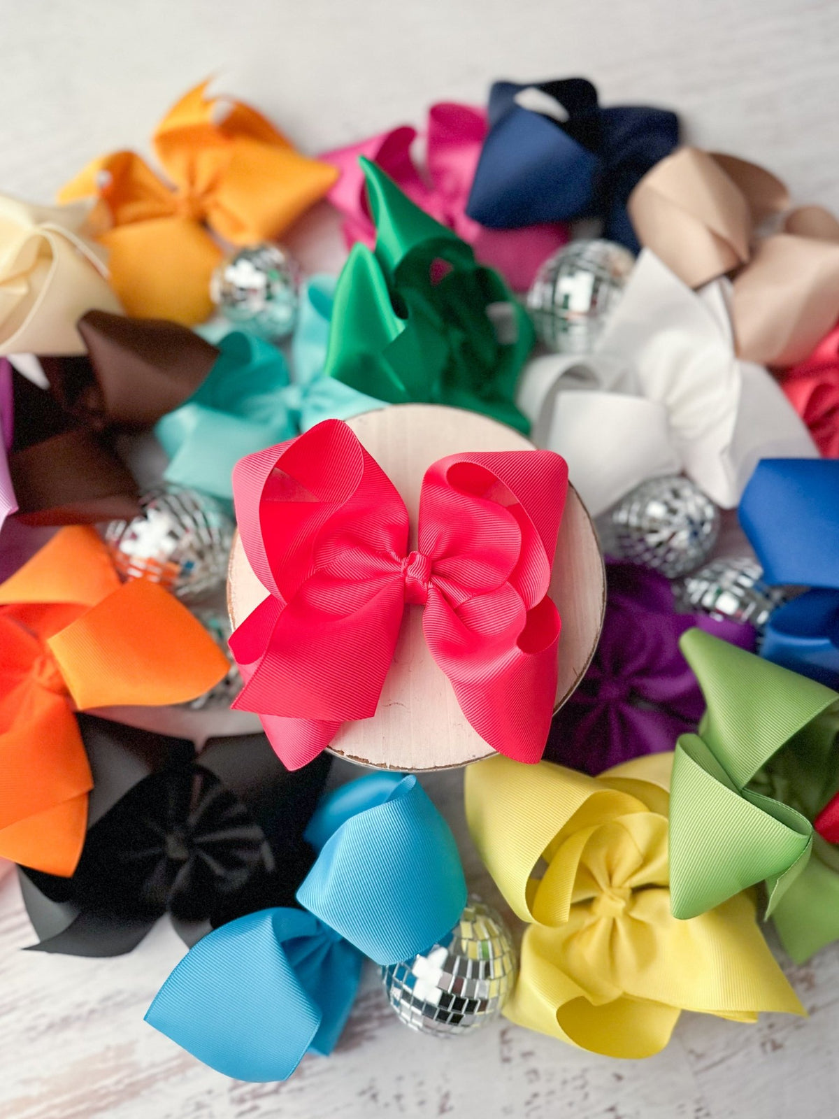 5.5 inch oversize grosgrain hair bows in assorted colors