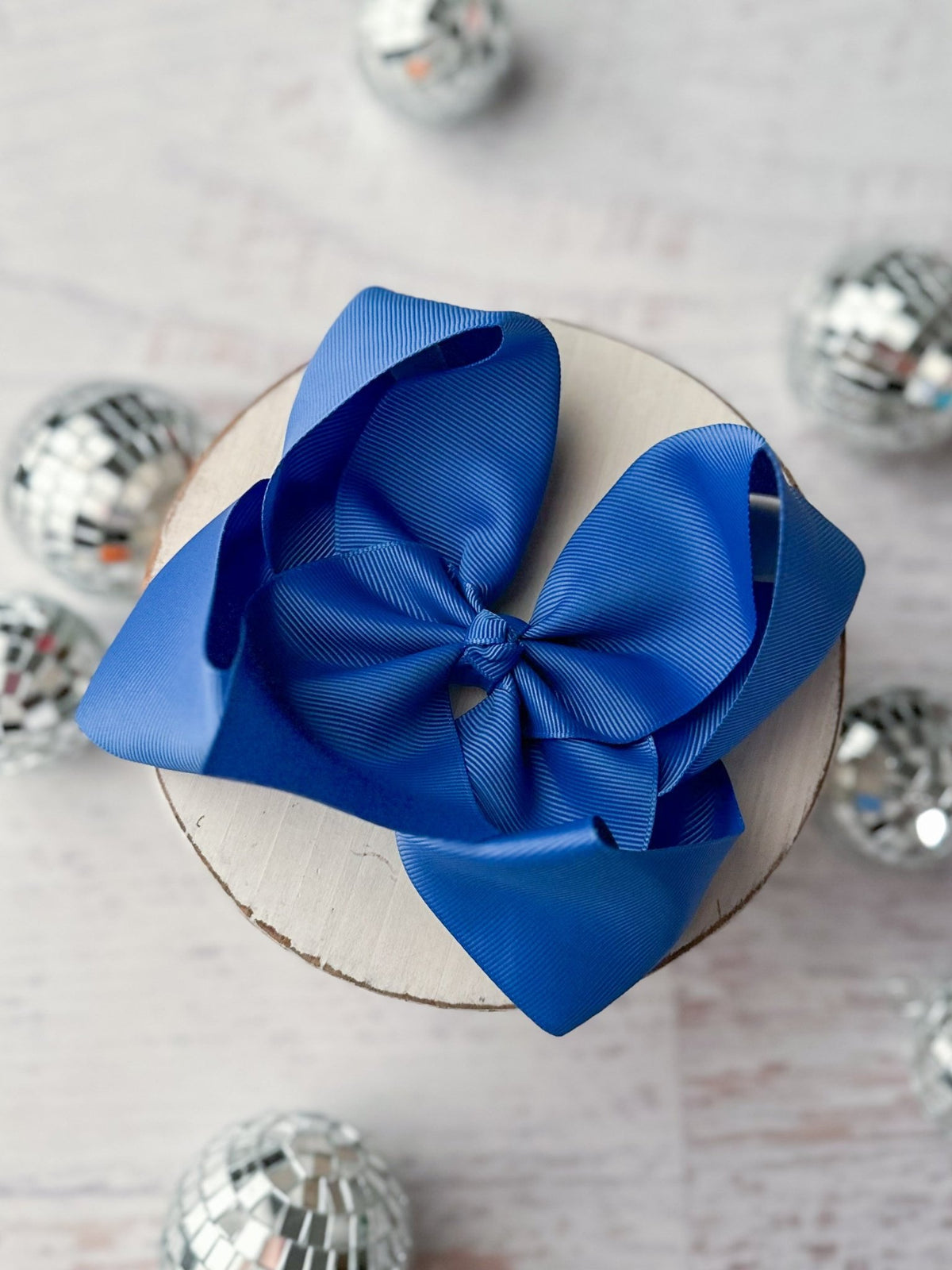 5.5 inch royal blue oversize grosgrain hair bow
