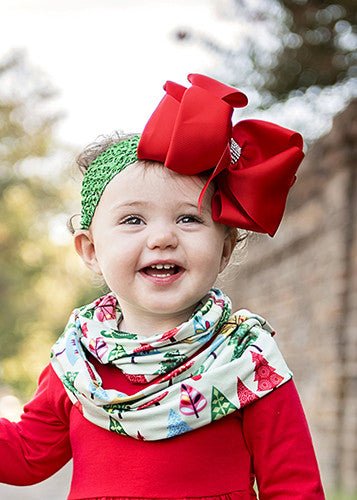 5.5 inch oversize rhinestone center knot hair bows for girls