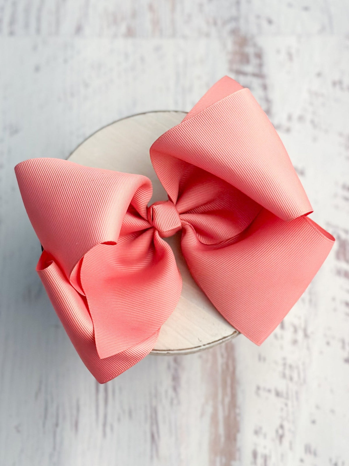 6.5 inch dusty rose Texas size grosgrain hair bow