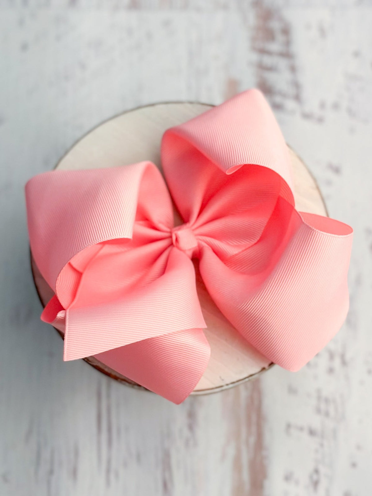 6.5 inch pink Texas size grosgrain hair bow