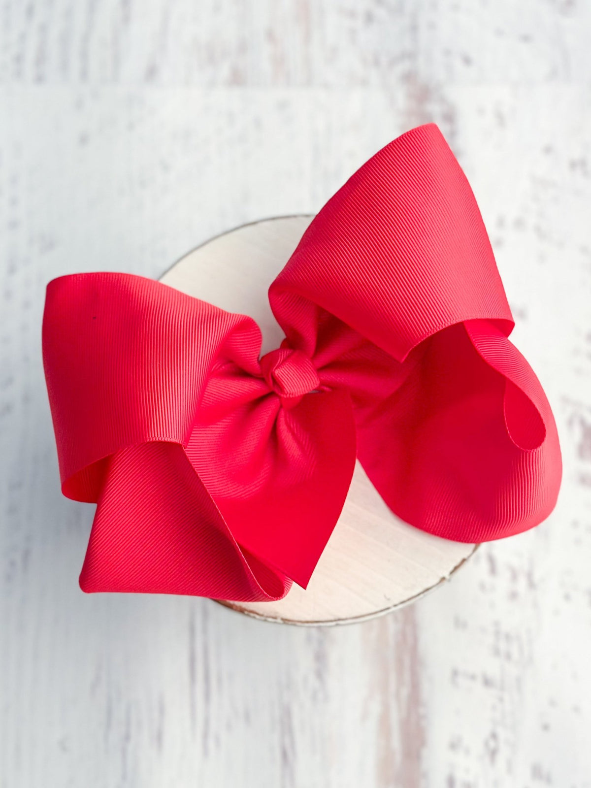 6.5 inch red Texas size grosgrain hair bow