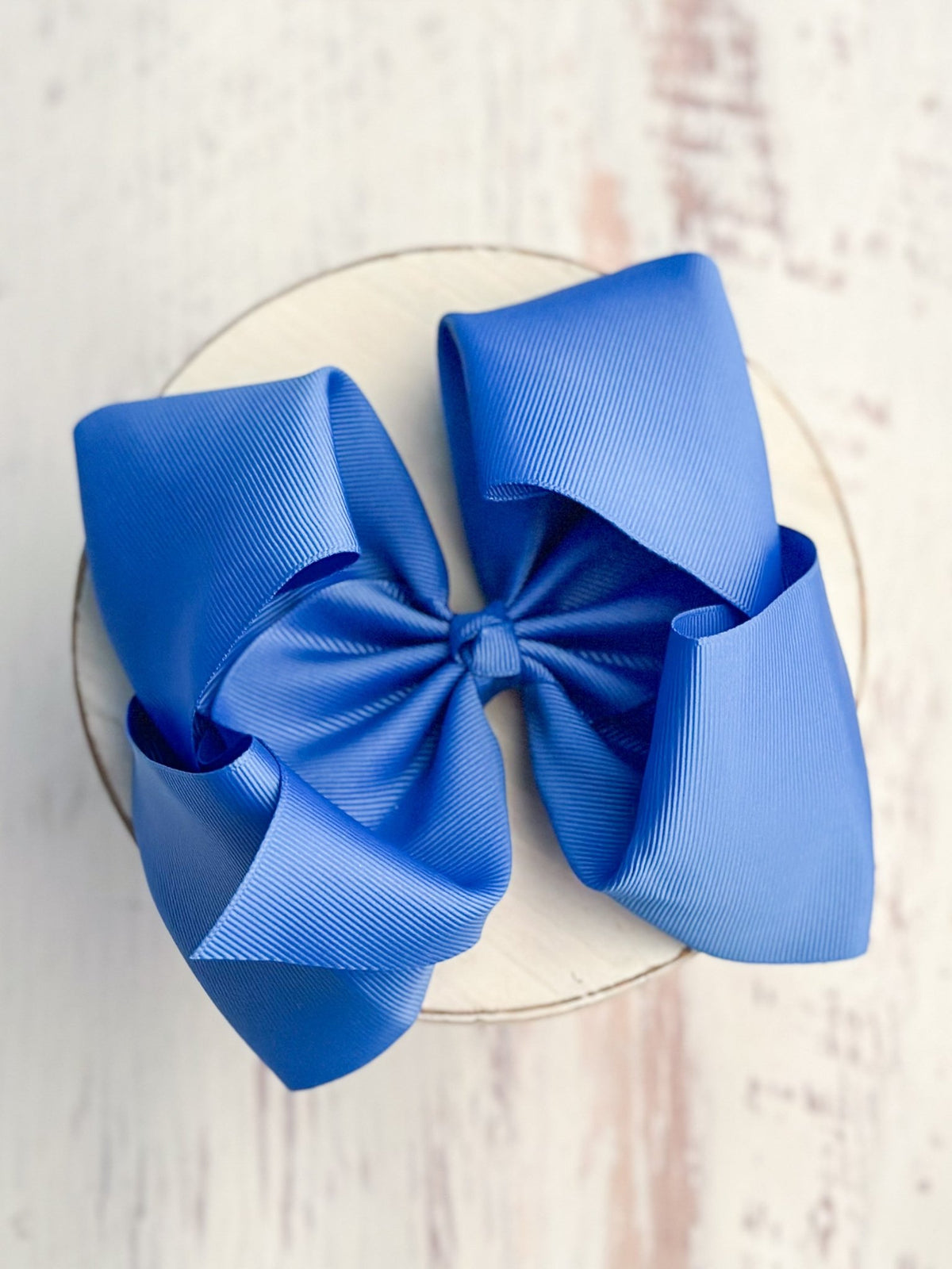 6.5 inch royal blue Texas size grosgrain hair bow