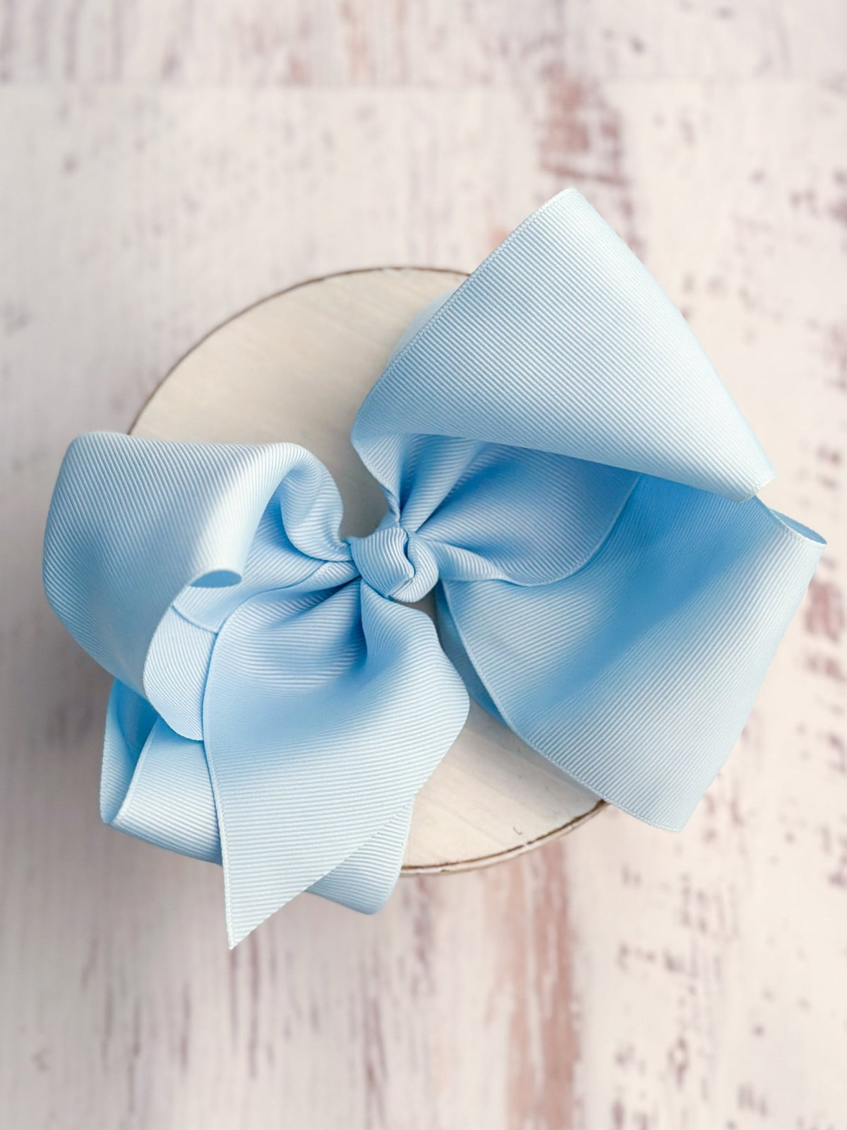 6.5 inch sky blue Texas size grosgrain hair bow
