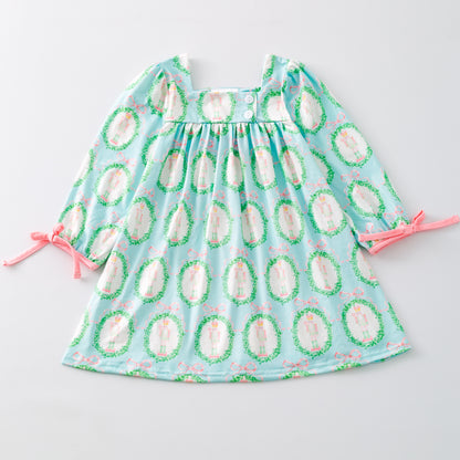 Nutcracker & Tied Long Sleeves Dress