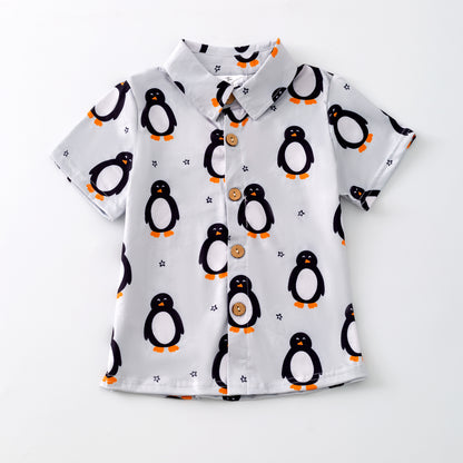 Penguins Galore Infant Boy Onesie