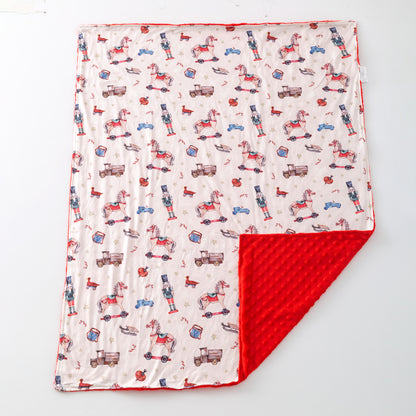 Rocking Horses & Nutcracker Baby Blanket