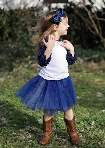 Navy tutu for girls age 2-8 years.