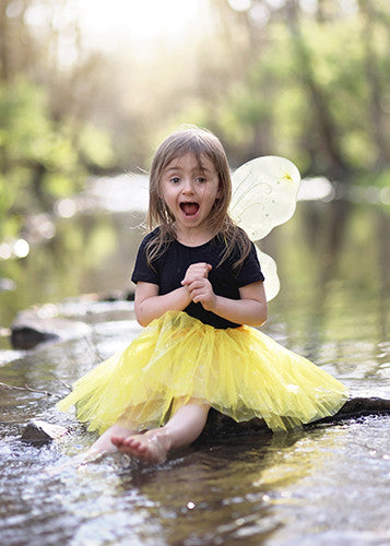 Yellow tutu for girls 2-8 years.