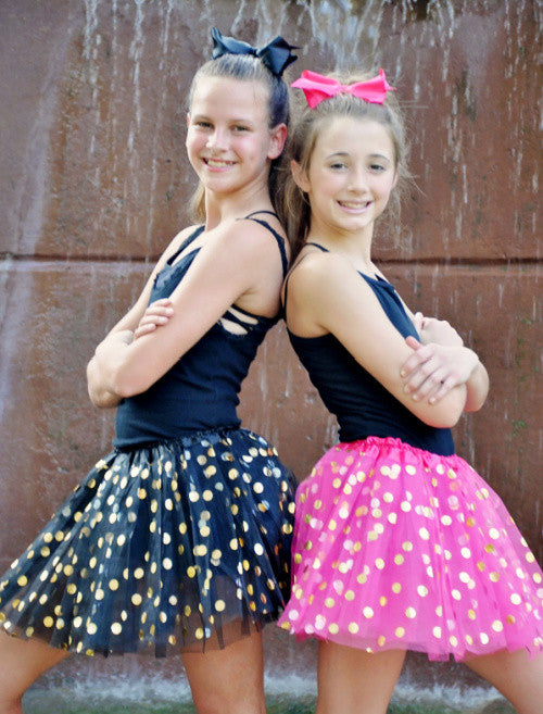 Gold Polka Dot Teen Tutu