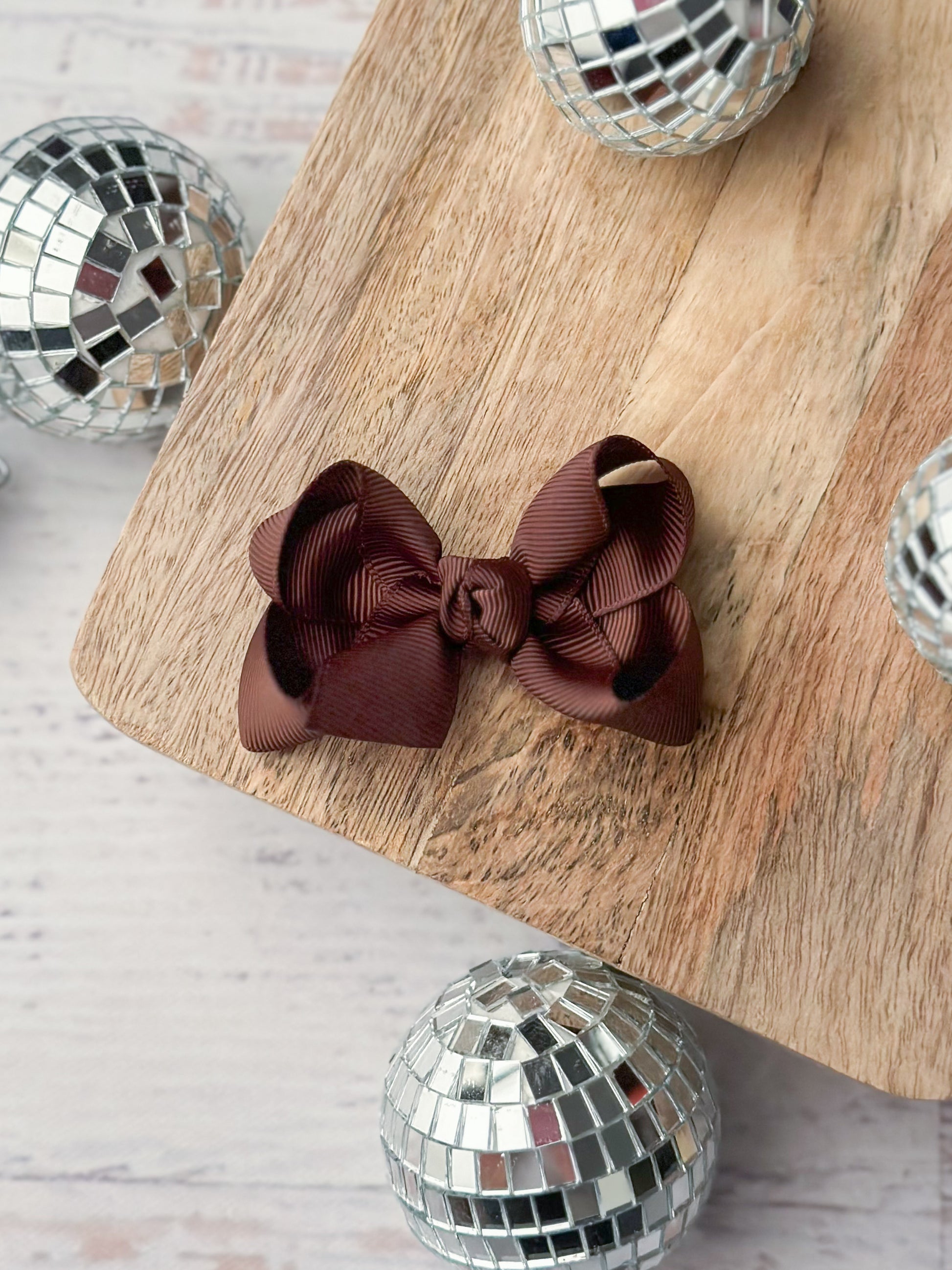 Chocolate hair bow