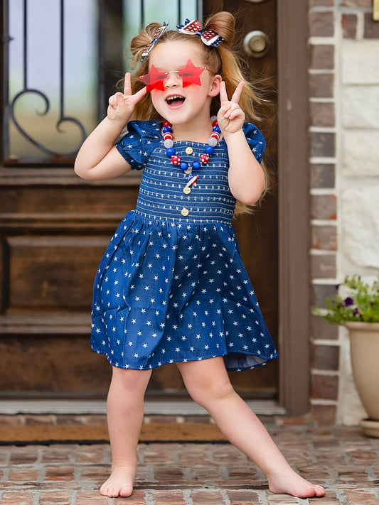 Star dress on model