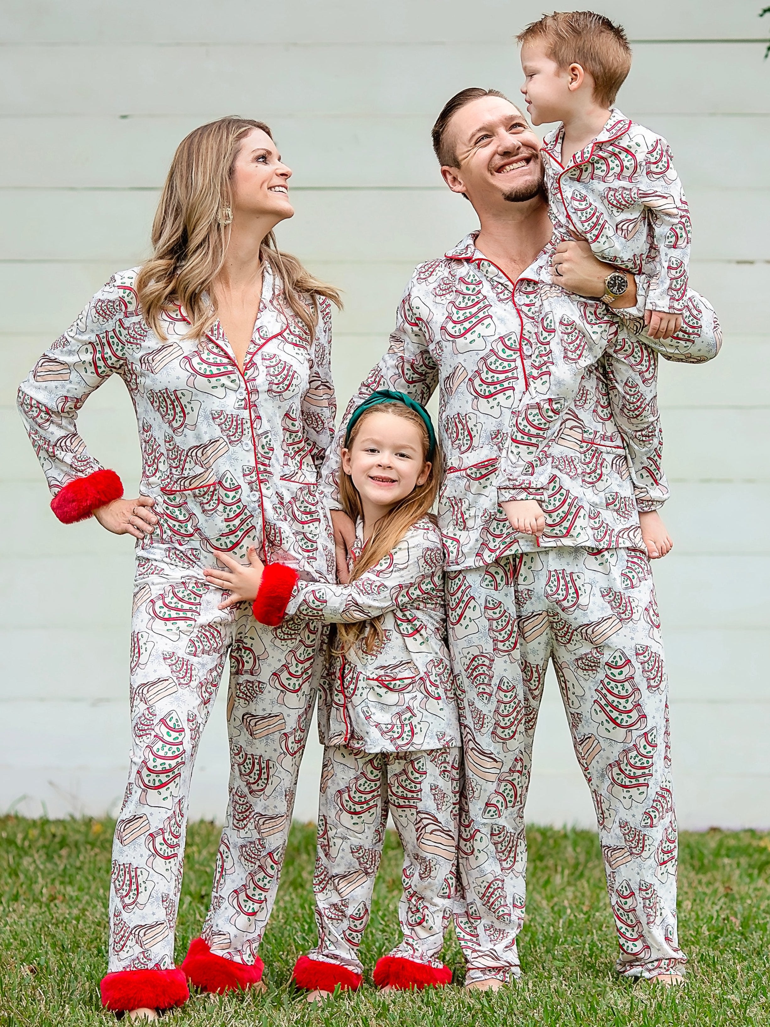 Christmas Tree Cake Family PJ Set The Hair Bow Company