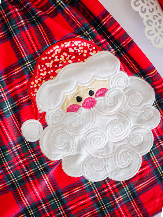 Classic Red Plaid Santa Dress - Alternative view