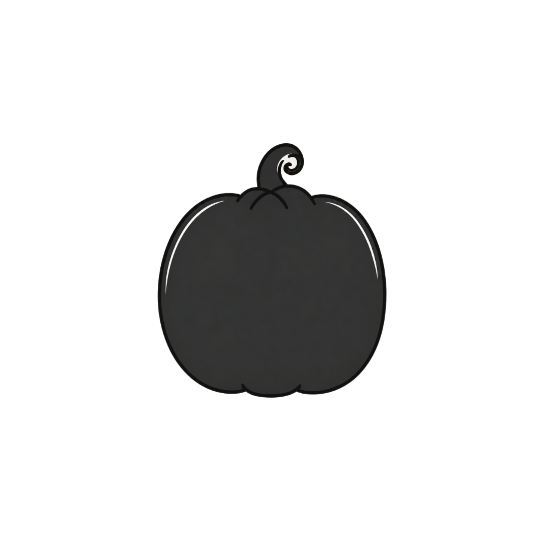 Black Halloween mystery pumpkin