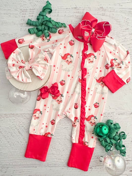 Santa & Stripes Infant Onesie