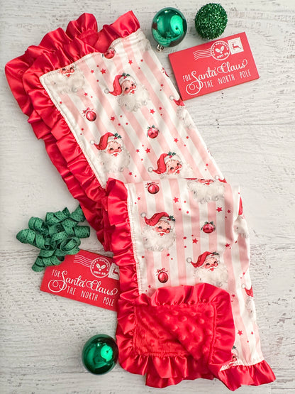 Santa & Stripes Baby Blanket