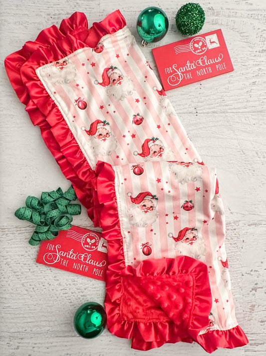 Santa & Stripes Baby Blanket